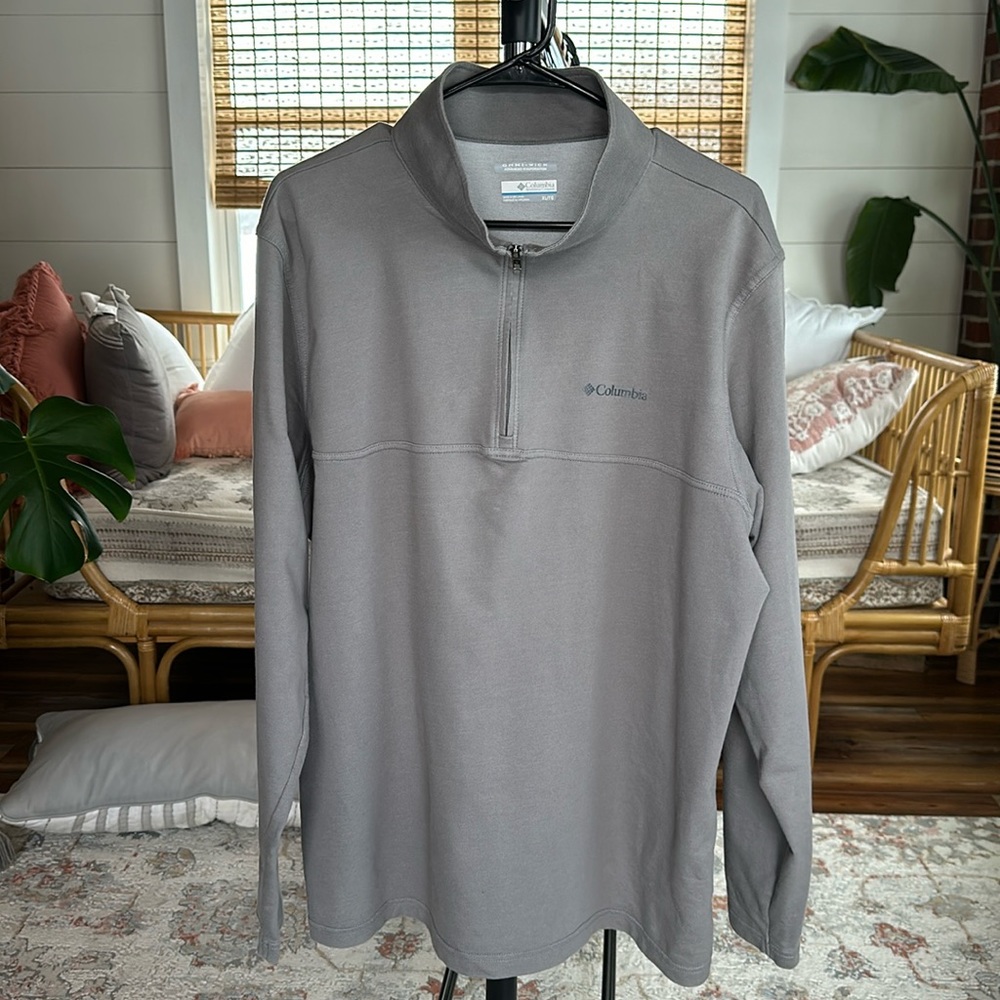 Columbia Omni-wick 1/4 Zip Pullover light grey